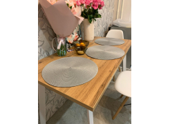 Стол Тринити Лофт 120 32 мм бетон / черный матовый фото покупателя 449