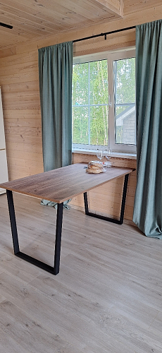 Деревянный стол Лота Лофт 140х80 черный матовый / бетон светлый фото покупателя 767