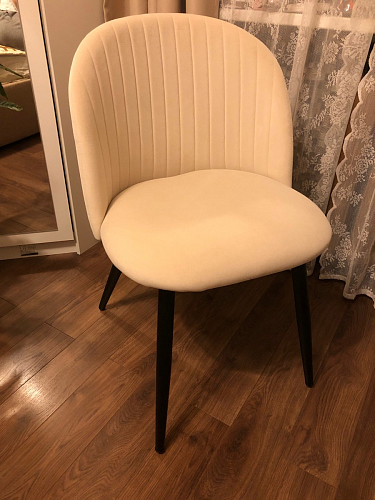 Стул на металлокаркасе Gabi 1 beige / black фото покупателя 783