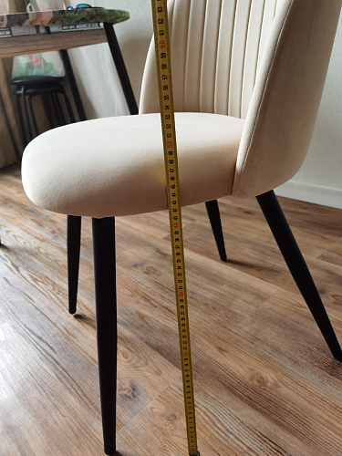 Стул на металлокаркасе Gabi 1 beige / black фото покупателя 810