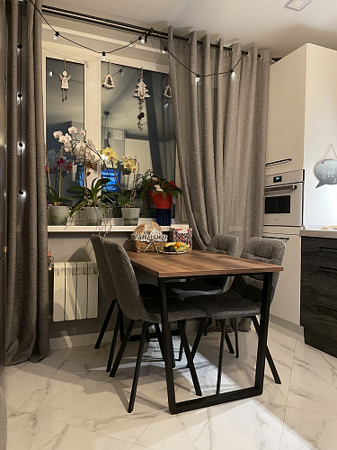 Деревянный стол Лота Лофт 120х75 белый матовый / дуб крафт золотой фото покупателя 999