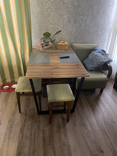 Деревянный стол Лота Лофт 120x75 дуб крафт табачный / черный матовый фото покупателя 1004