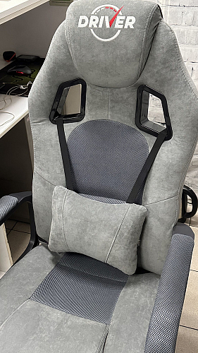 Компьютерное кресло Driver/Драйвер кожзам черный / серый фото покупателя 22