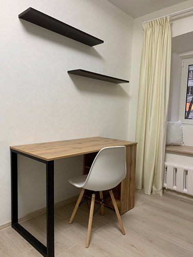 Письменный стол Битти Лофт 116х60х75 дуб делано светлый / белый матовый фото покупателя 93