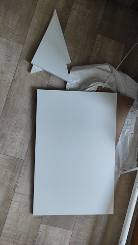 Откидной стол навесной СО1 дуб сонома / белый фото покупателя 10