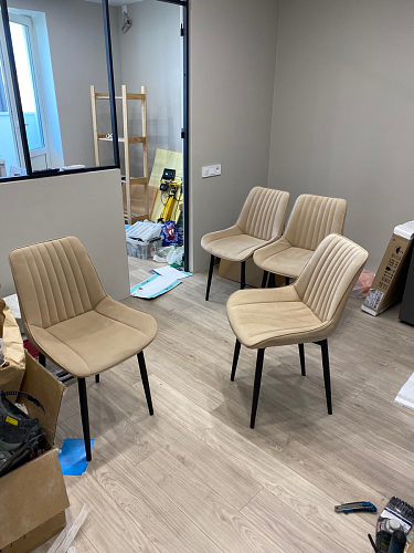 Стул на металлокаркасе Седа К кирпичный / черный фото покупателя 147