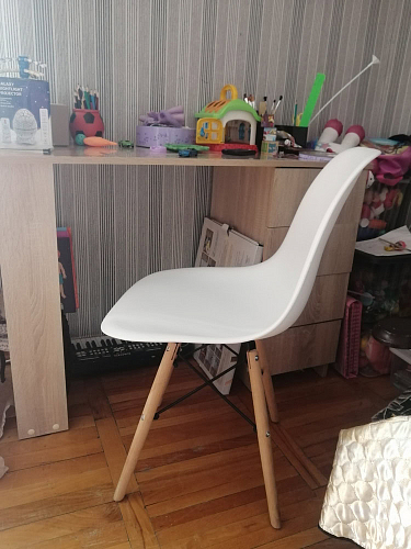 Стул Сindy Eames/Синди Имс мод. 001 yellow / natural фото покупателя 26