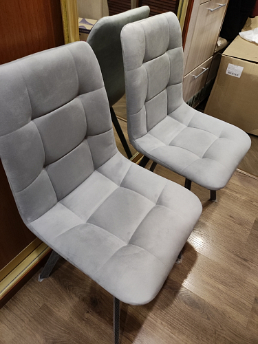 Стул на металлокаркасе Чилли синяя ткань / белый фото покупателя 1173