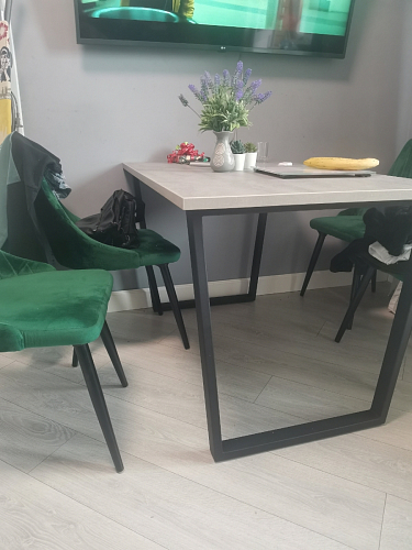 Деревянный стол Лота Лофт 120x75 дуб крафт табачный / черный матовый фото покупателя 130