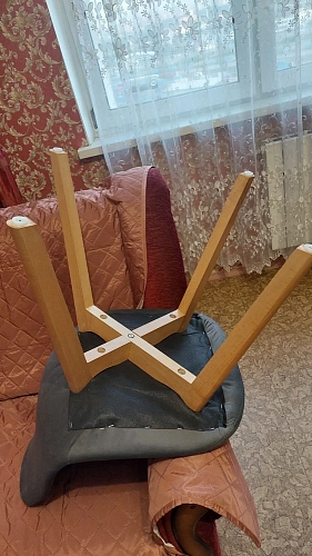 Деревянный стул Filip blue / wood фото покупателя 2