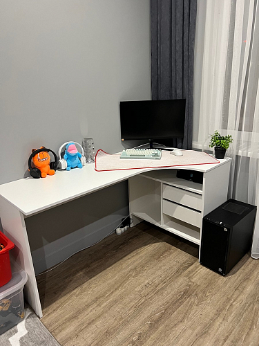 Письменный стол СПм-25 левый дуб сонома фото покупателя 73