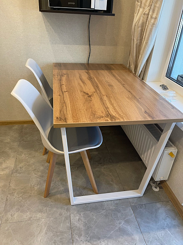 Стол Лота Лофт 120 32 мм бетон / черный матовый фото покупателя 612