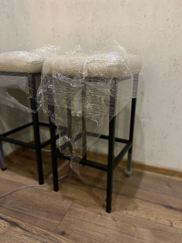 Барный стул Лофт ткань канди грей / черный матовый фото покупателя 138