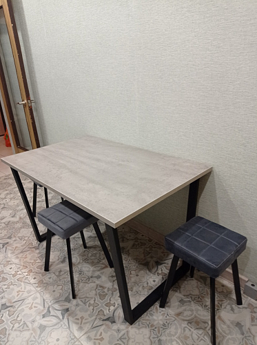 Стол раскладной Лота Лофт 120 25 мм юта / черный матовый фото покупателя 908