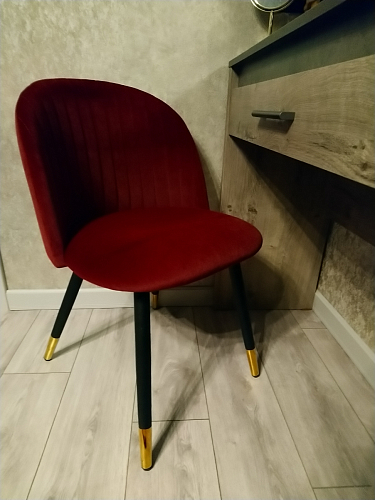 Стул на металлокаркасе Gabi 1 light purple / black / gold фото покупателя 259