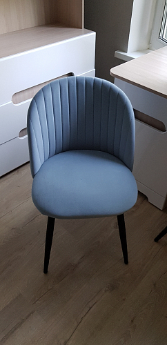 Стул на металлокаркасе Gabi 1 light purple / black / gold фото покупателя 286