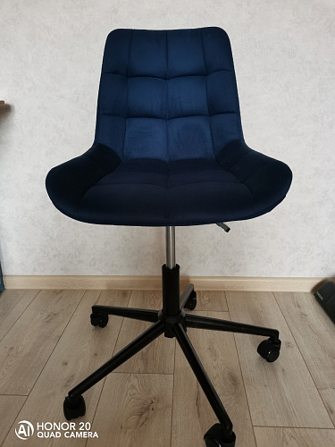 Компьютерное кресло Честер голубой (velutto 47 ) / черный фото покупателя 6