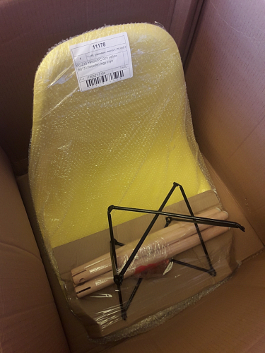 Пластиковый стул Eames PC-015 серо-голубой / дерево фото покупателя 473