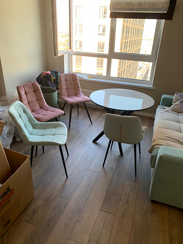 Стеклянный стол DikLine RS90 белый фото покупателя 6