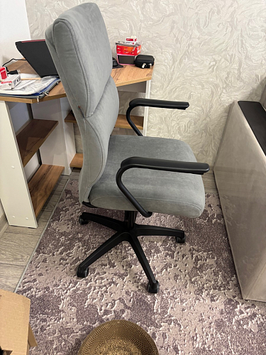 Компьютерное кресло Benefit флок серый 29 фото покупателя 67