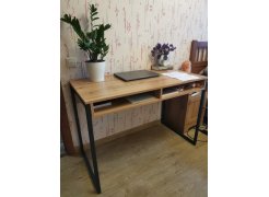 Письменный стол Леон Лофт дуб делано темный / черный матовый фото покупателя 103