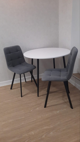 Стул на металлокаркасе Чилли К черный / зеленый фото покупателя 494