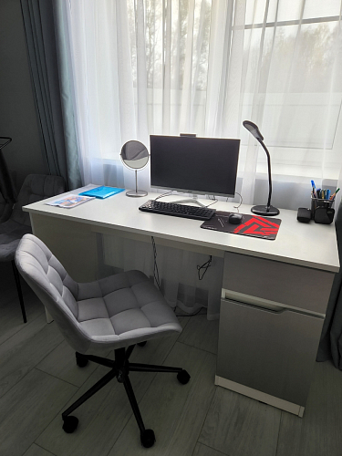 Компьютерное кресло Честер темно-серый / золото  - Уцененный экземпляр фото покупателя 31