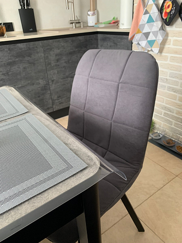 Стул на металлокаркасе Чилли синяя ткань / белый фото покупателя 525