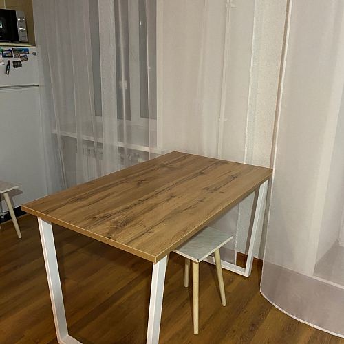 Деревянный стол Лота Лофт 120x75 дуб крафт табачный / черный матовый фото покупателя 59