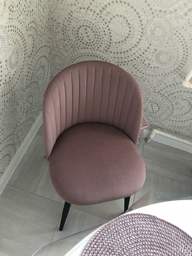 Стул на металлокаркасе Gabi 1 light purple / black / gold фото покупателя 268