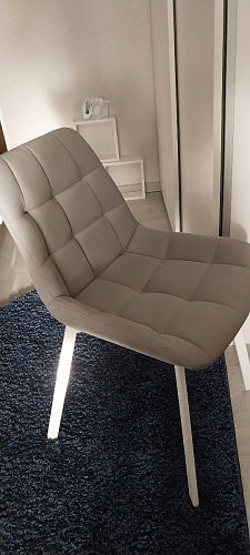 Стул на металлокаркасе Челси светло-серый / белый каркас фото покупателя 28