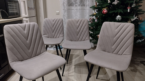 Стул на металлокаркасе Ральф синий / черный фото покупателя 8