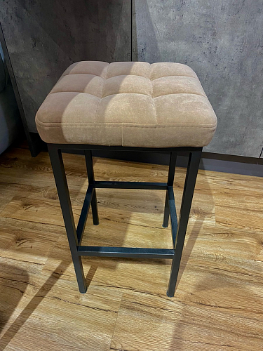 Барный стул Лофт микровелюр катания блэк / черный матовый фото покупателя 226