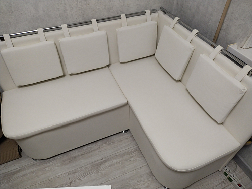 Кухонный диван Уют-2 левый экокожа черный фото покупателя 1