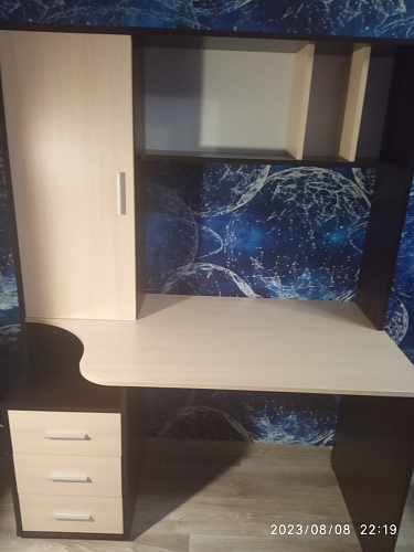 Компьютерный стол КСТ-16 левый дуб сонома / белый фото покупателя 110