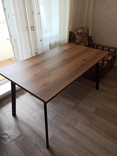 Стол Тринити Лофт 120 32 мм дуб галифакс табако / черный матовый фото покупателя 233