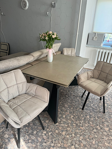 Керамический стол Ливи 140(200)х80х78 patagonia bronze / черный фото покупателя 8