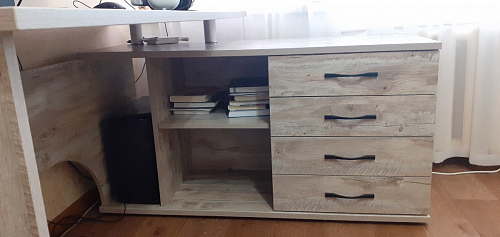 Компьютерный стол КСТ-109П правый дуб сонома / белый фото покупателя 81