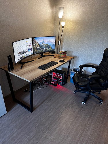 Деревянный стол Лота Лофт 120х75 белый матовый / дуб крафт золотой фото покупателя 216