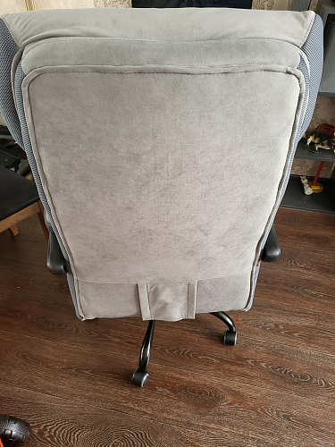 Компьютерное кресло Chief metalBL серый велюр фото покупателя 4