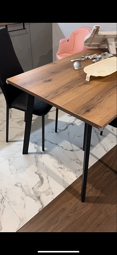 Стол Тринити Лофт 120 32 мм дуб галифакс табако / черный матовый фото покупателя 215