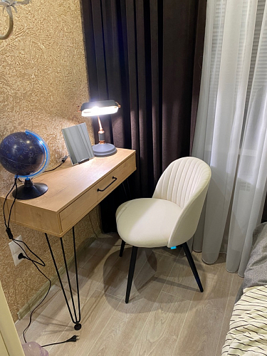 Стул на металлокаркасе Gabi 1 light purple / black фото покупателя 218