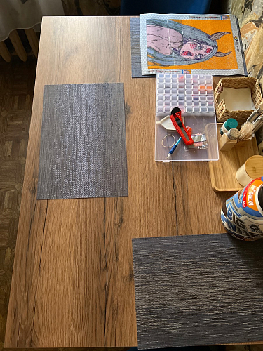 Стол Тринити Лофт 120 32 мм дуб галифакс табако / черный матовый фото покупателя 368