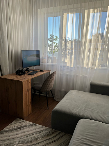 Письменный стол Битти Лофт 116х60х75 дуб делано светлый / белый матовый фото покупателя 12