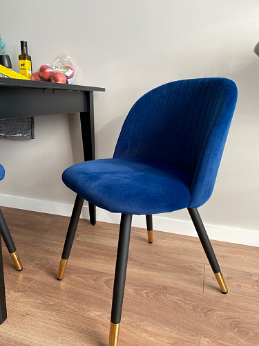 Стул на металлокаркасе Gabi 1 light purple / black фото покупателя 758