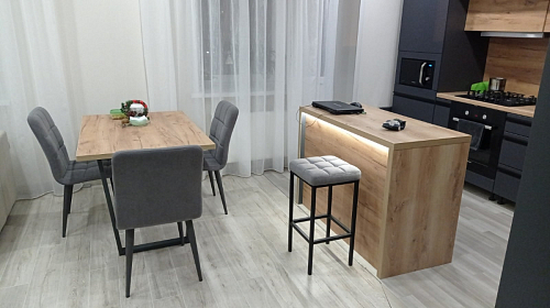 Барный стул Лофт микровелюр катания блэк / черный матовый фото покупателя 118