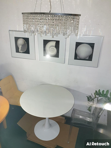 Стеклянный стол Tulip 90 white фото покупателя 35