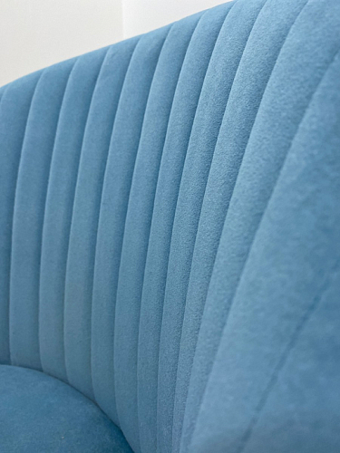 Стул на металлокаркасе Gabi 1 light blue / black / gold фото покупателя 933