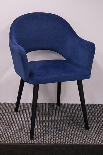 Стул на металлокаркасе Апри микровелюр графитовый / бежевый глянец из шоурума 3