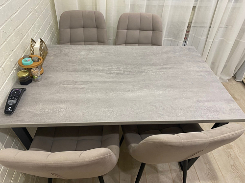 Деревянный стол Лота Лофт 120х75 белый матовый / дуб крафт золотой фото покупателя 945